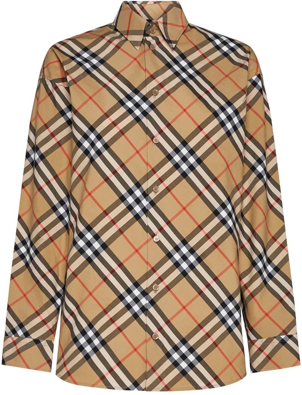 Burberry Burberry Check Cotton Shirt Bruin