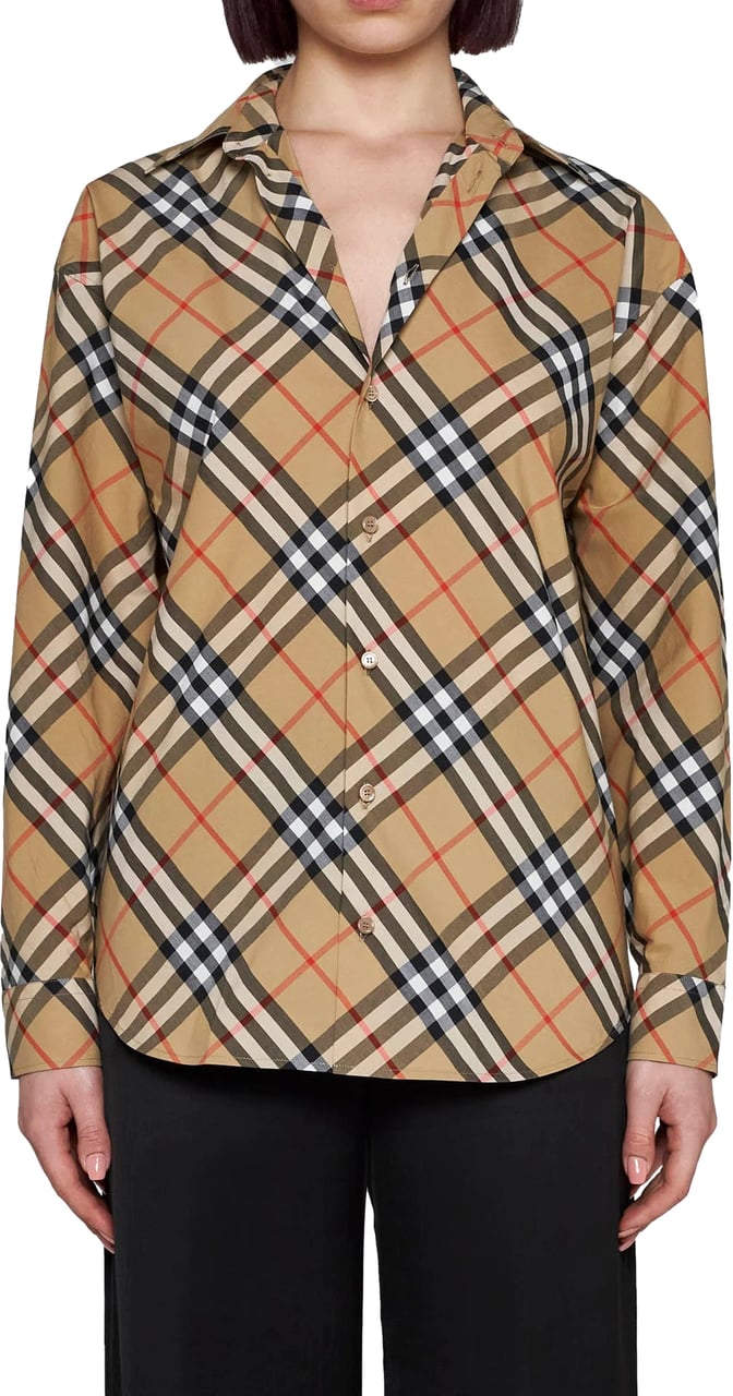 Burberry Burberry Check Cotton Shirt Bruin