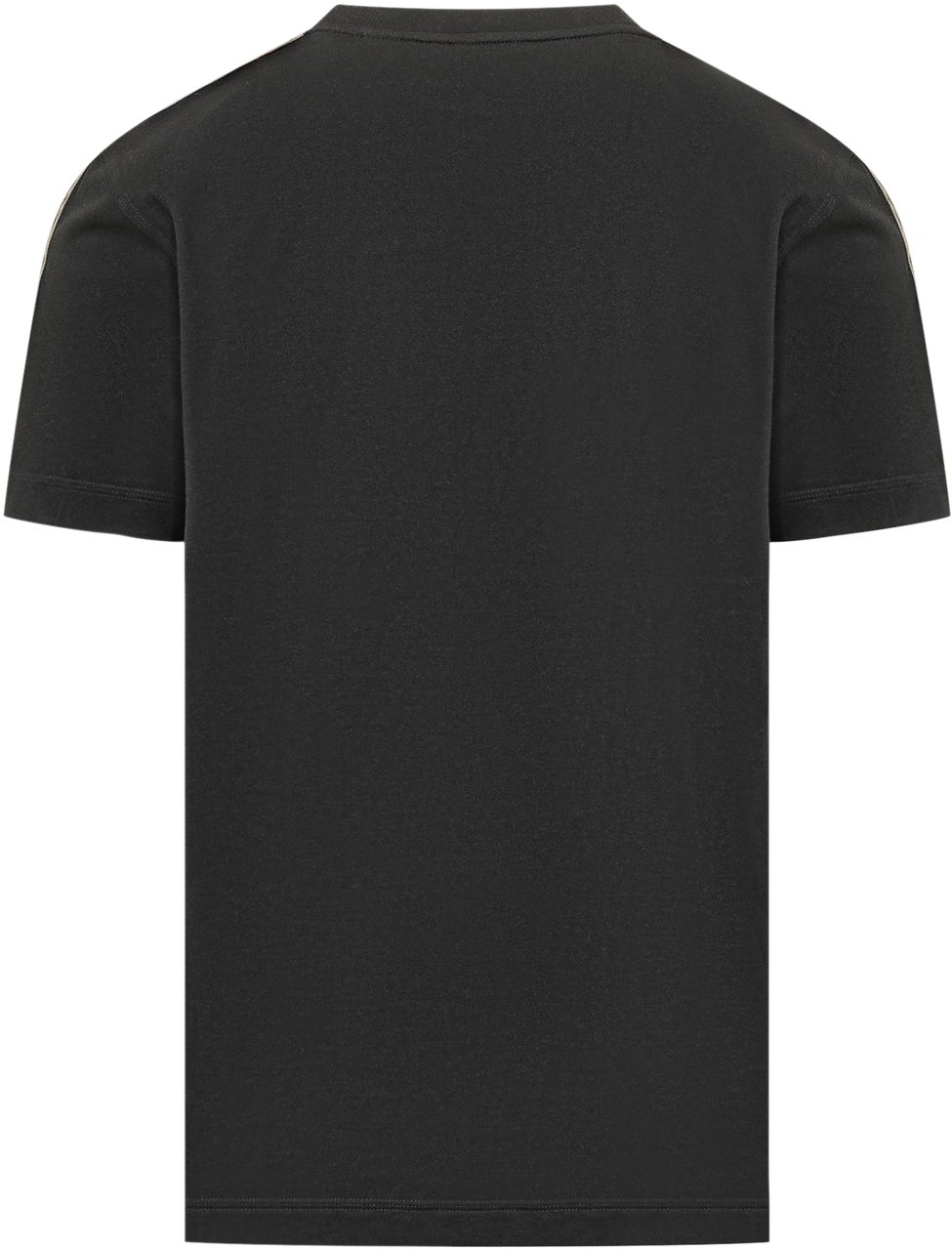Burberry T-Shirt Girocollo Con Inserti Check Zwart