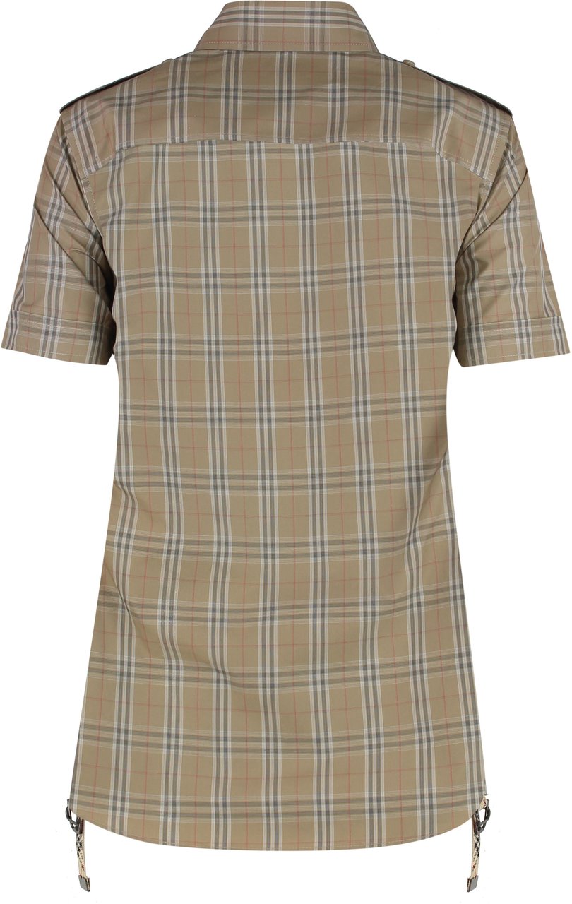 Burberry Checked cotton shirt Beige