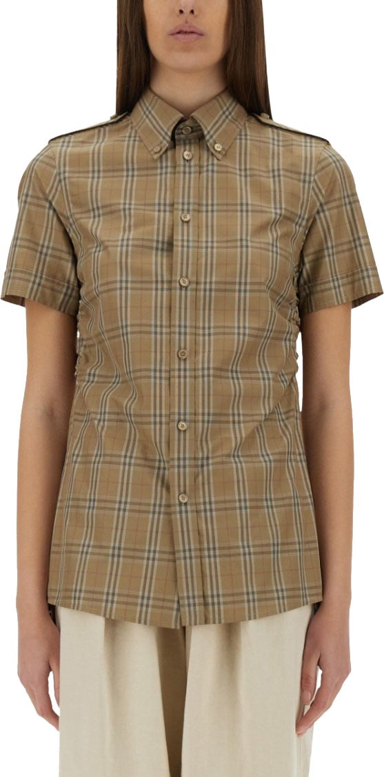 Burberry Cotton "Check" Shirt Bruin