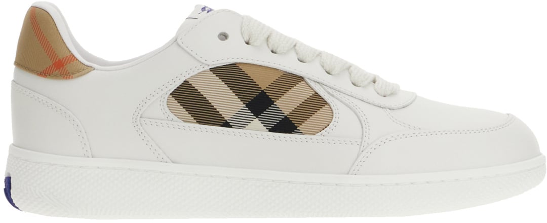 Burberry White leather Terrace sneakers Wit