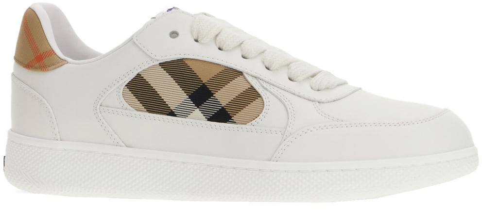 Burberry White leather Terrace sneakers Wit