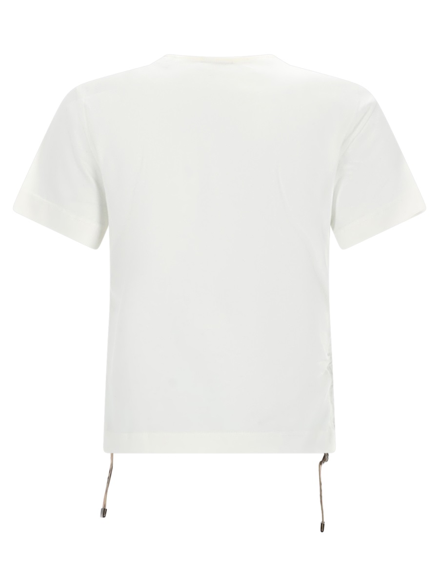 Burberry Festival Crew Neck Adjustable Drawstring T-Shirt Wit