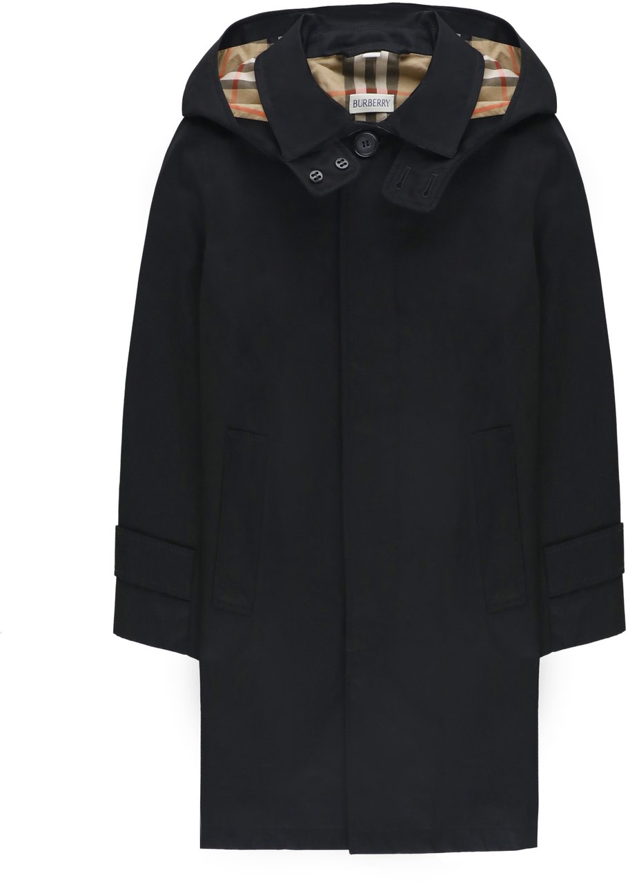 Burberry Coats Black Zwart