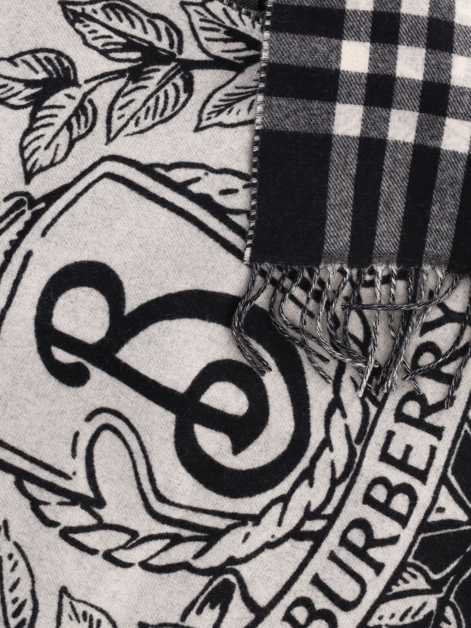 Burberry Cashmere Reversible Scarf Grijs