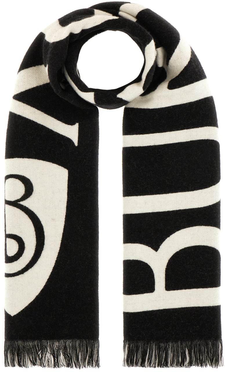 Burberry Burberry Embroidered wool scarf Divers