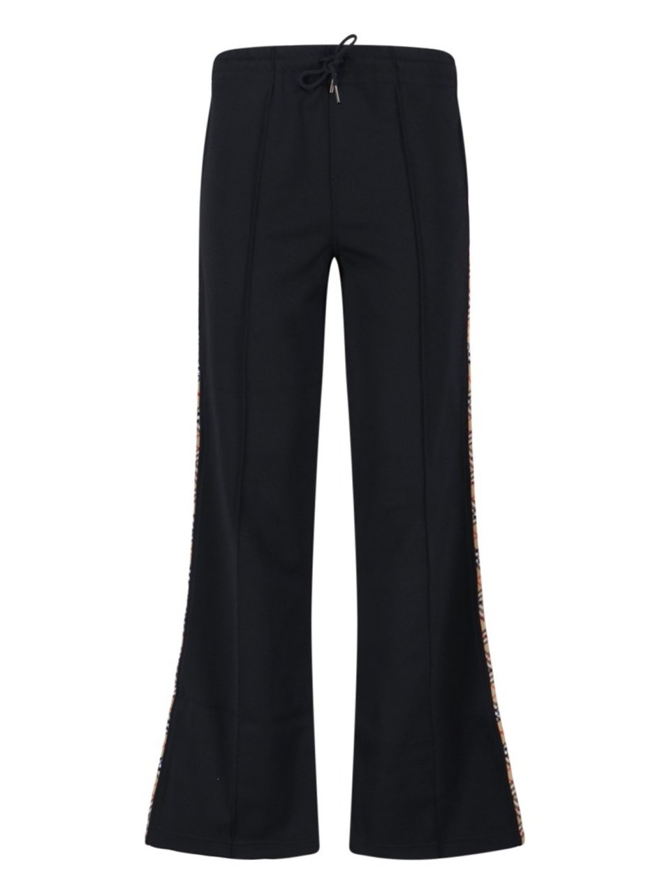 Burberry Flared Trousers With Drawstring Waistband Zwart