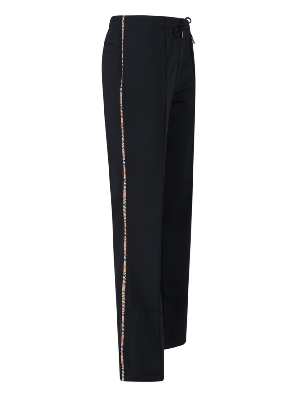 Burberry Flared Trousers With Drawstring Waistband Zwart