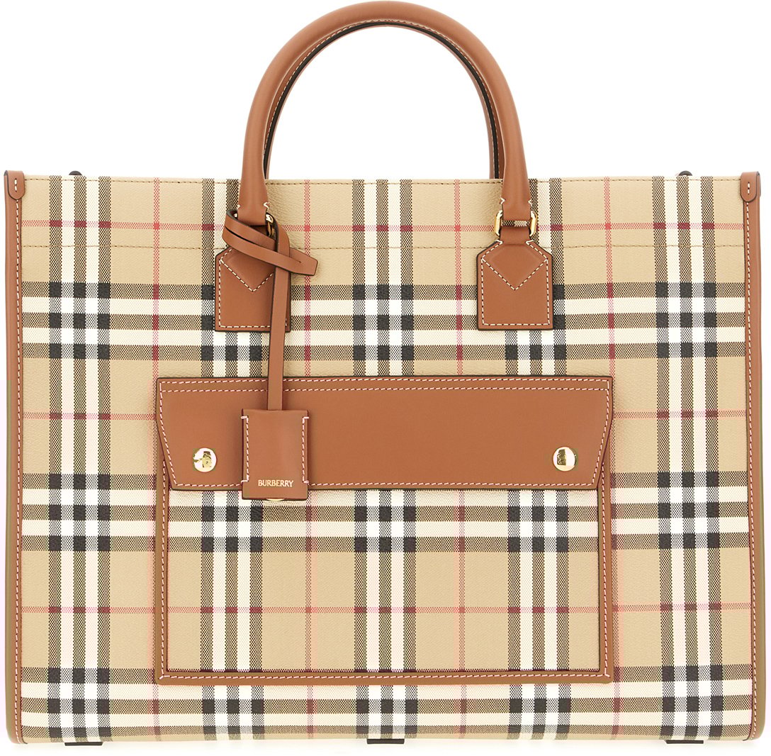 Burberry Burberry Printed canvas medium Freya shopping bag Divers