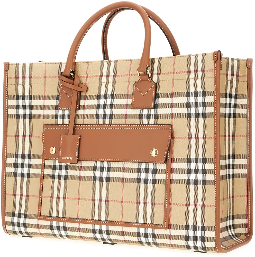 Burberry Burberry Printed canvas medium Freya shopping bag Divers