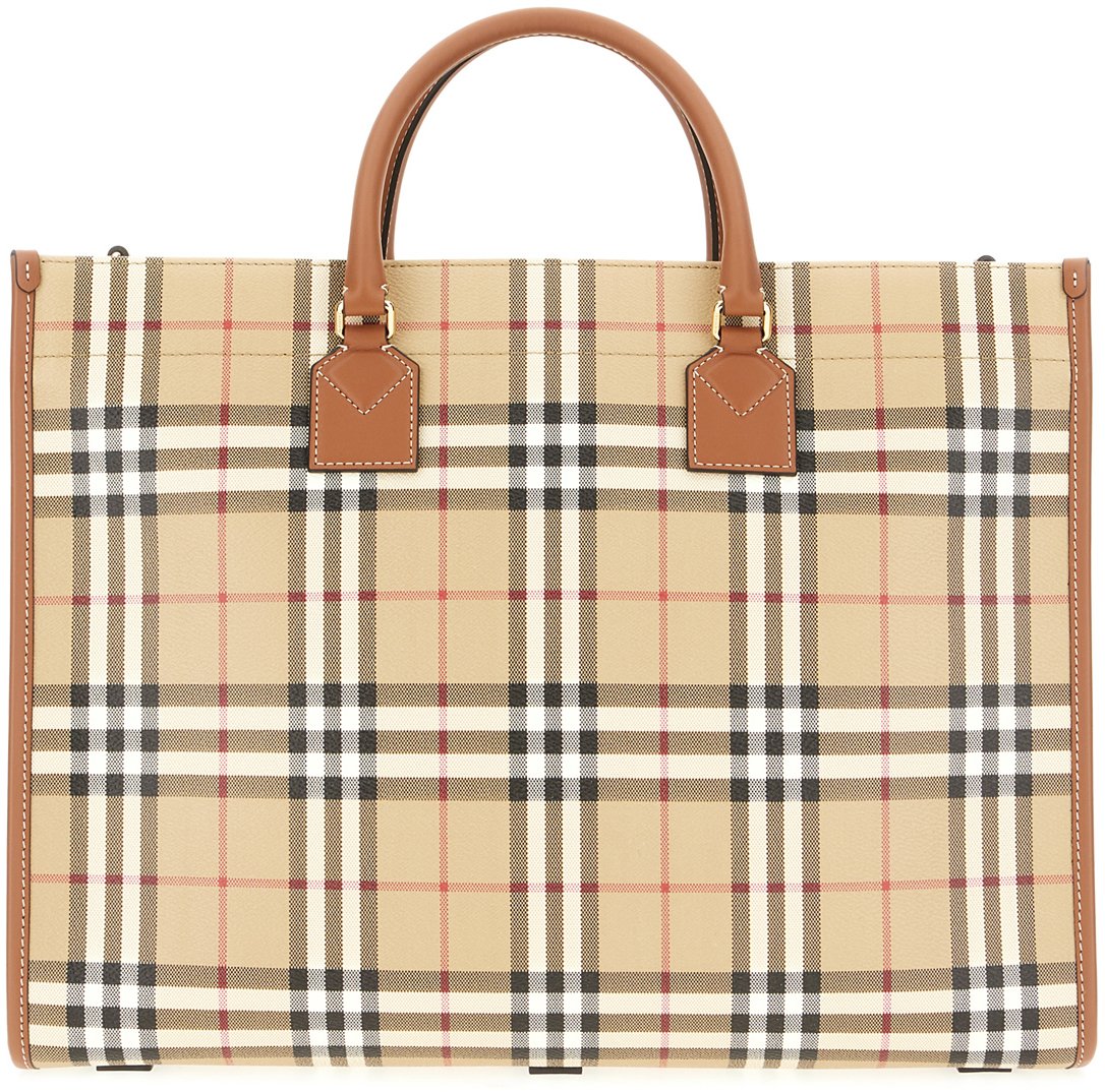Burberry Burberry Printed canvas medium Freya shopping bag Divers