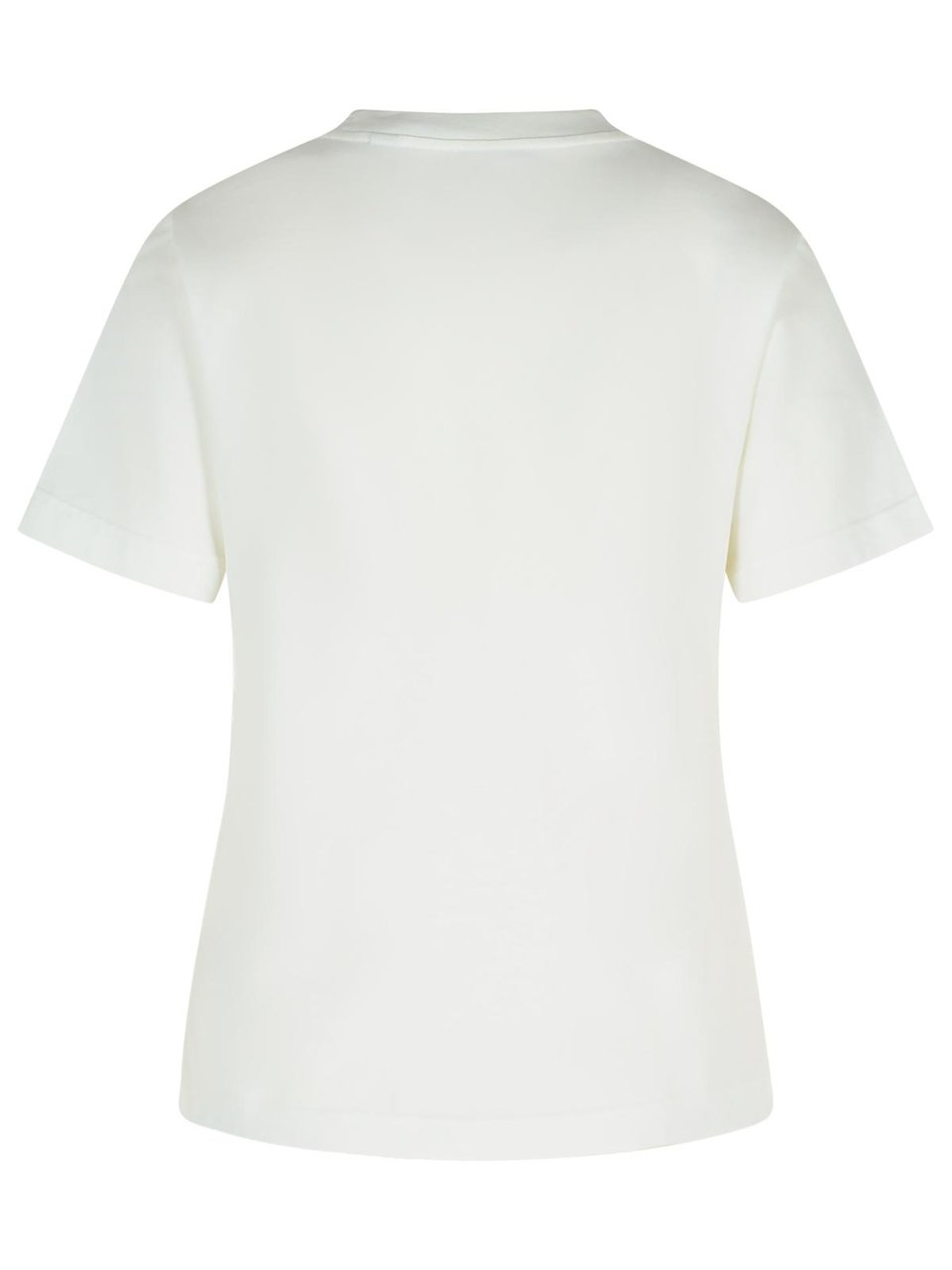 Burberry Ivory Cotton T-Shirt Wit