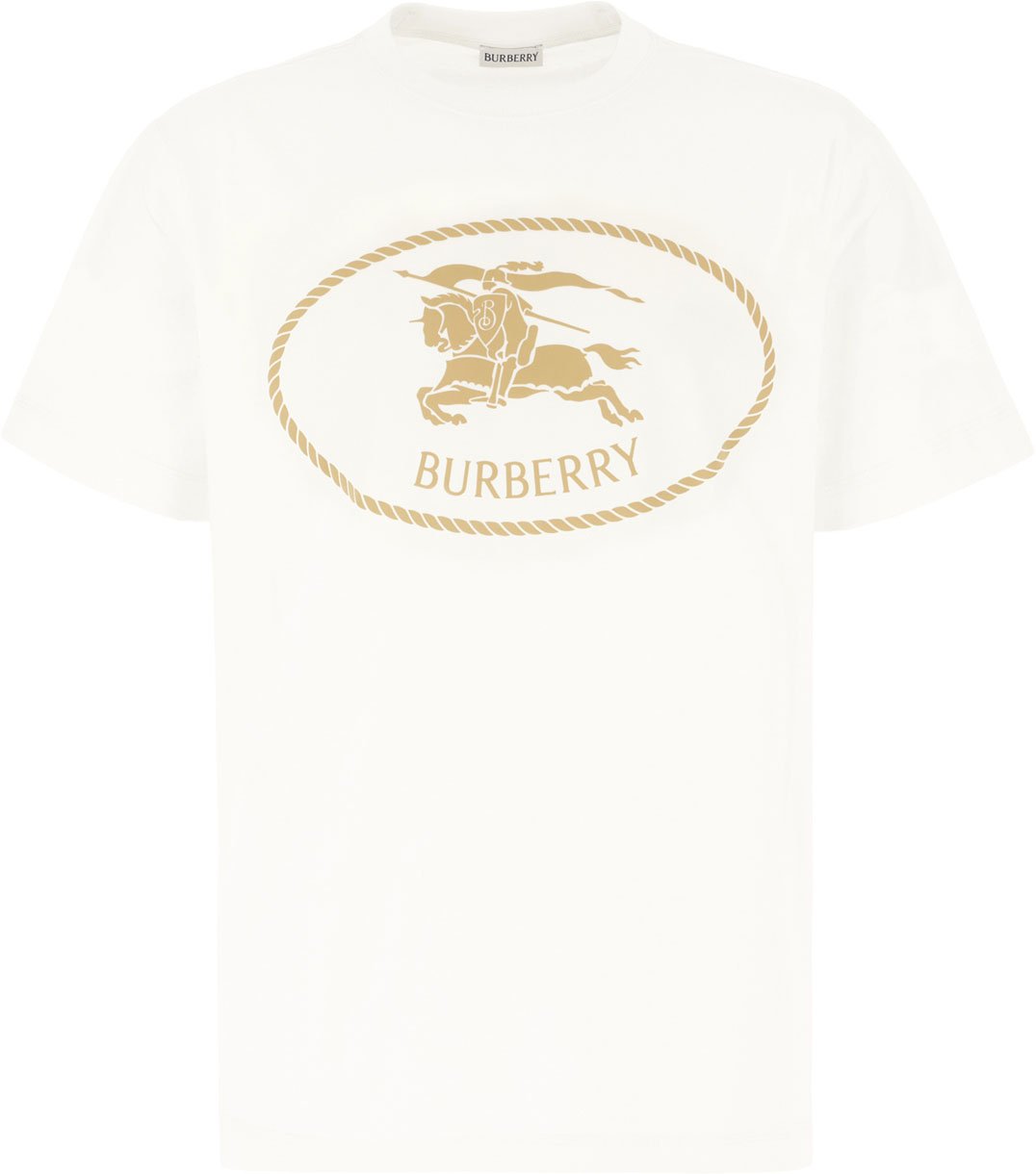 Burberry Ivory cotton t-shirt Neutraal