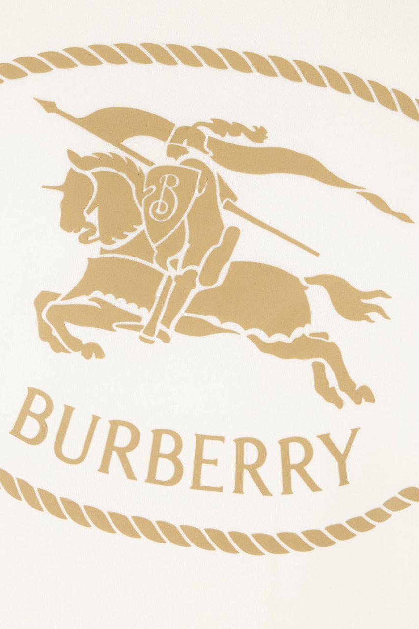 Burberry Ivory cotton t-shirt Neutraal