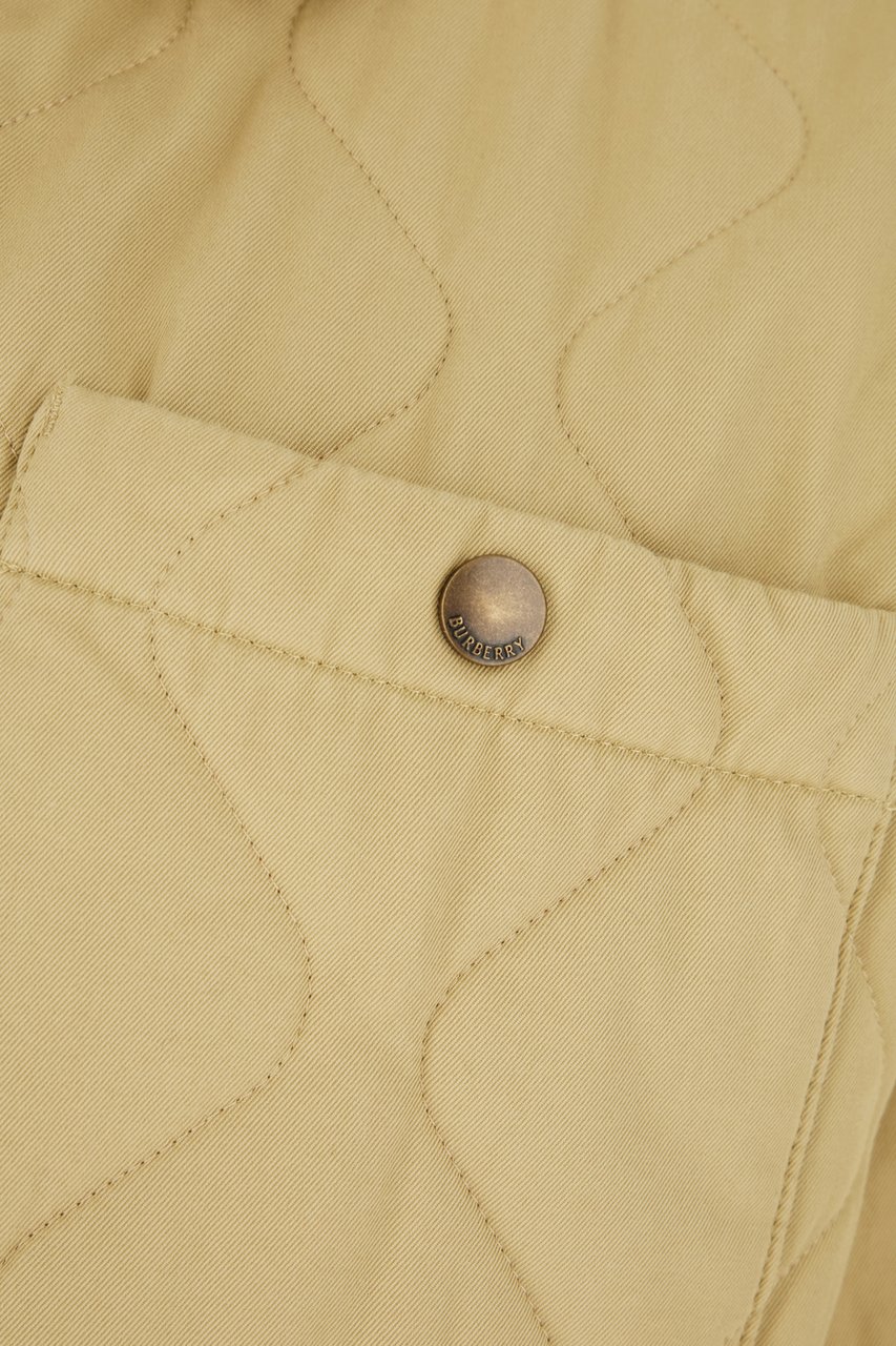 Burberry Burberry Khaki green cotton sleeveless padded jacket Groen