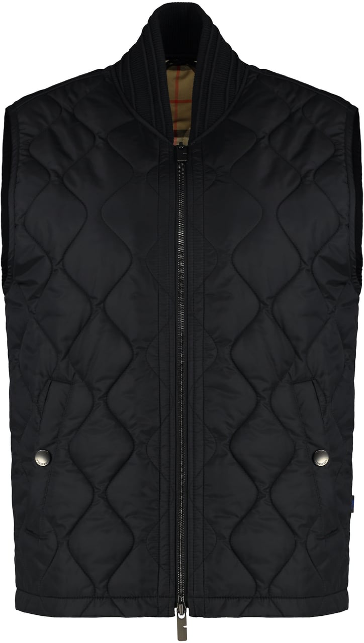 Burberry Quilted nylon vest Zwart