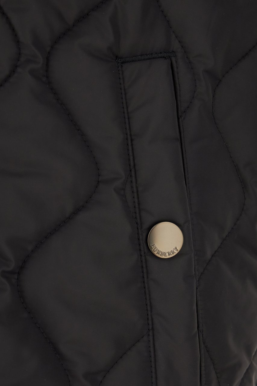 Burberry Burberry Black nylon padded sleeveless jacket Zwart