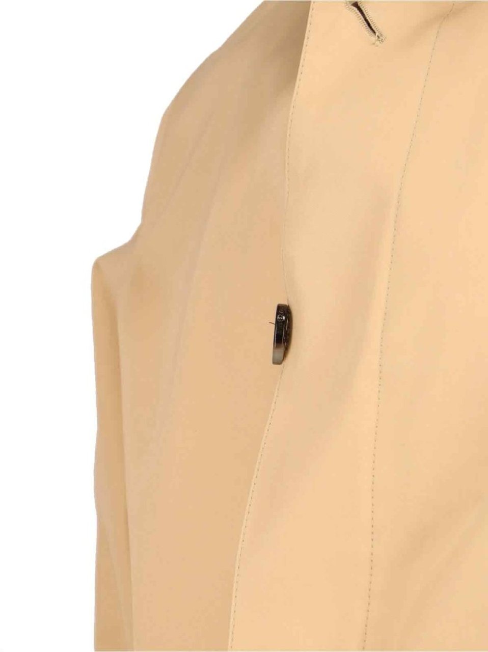Burberry Check Lining Beige Cotton Coat Neutraal
