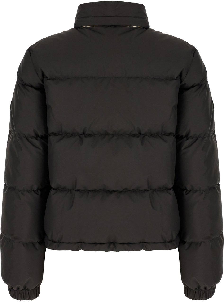 Burberry Black polyester down jacket Zwart