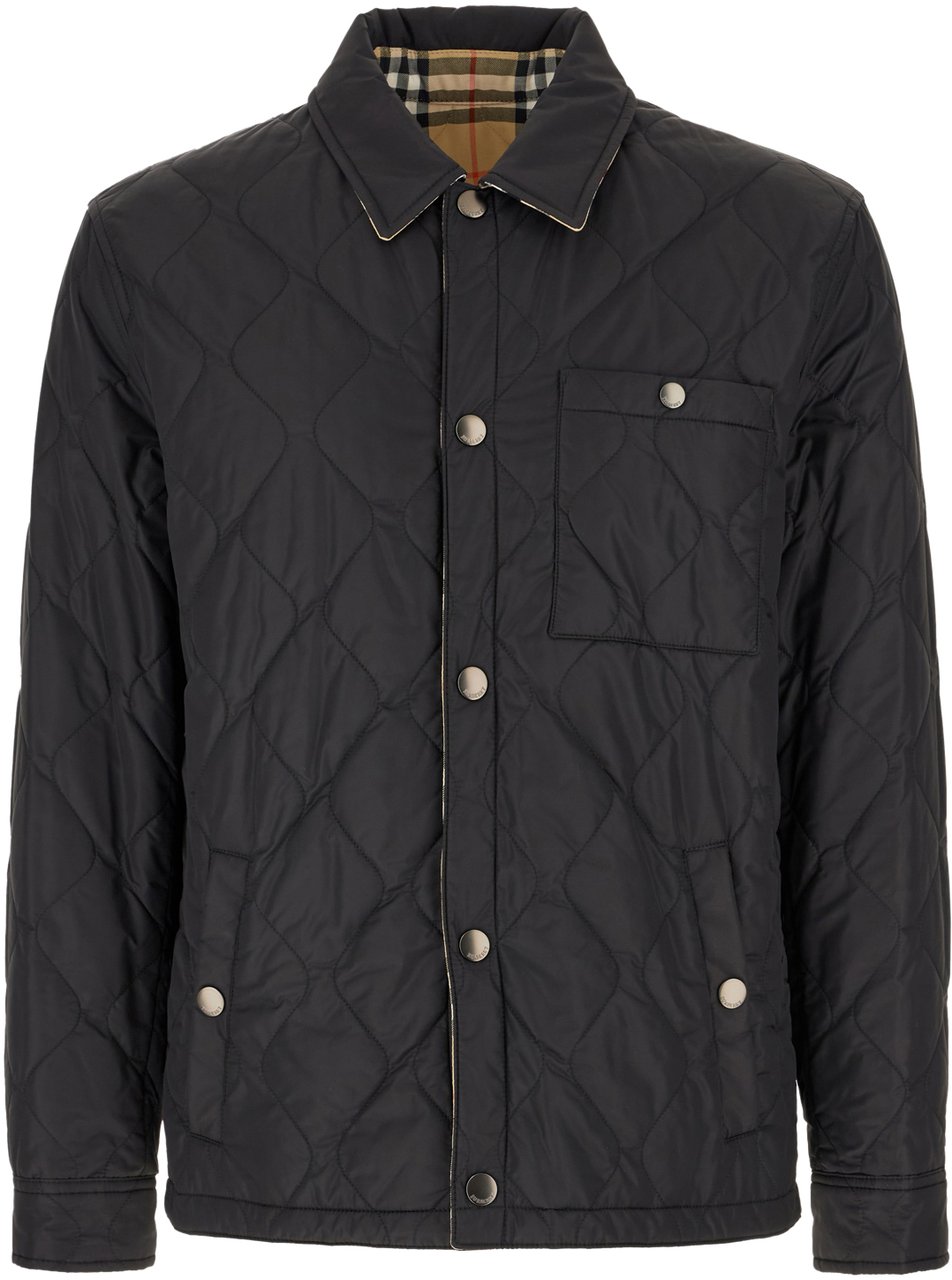 Burberry Burberry Black polyester padded jacket Zwart