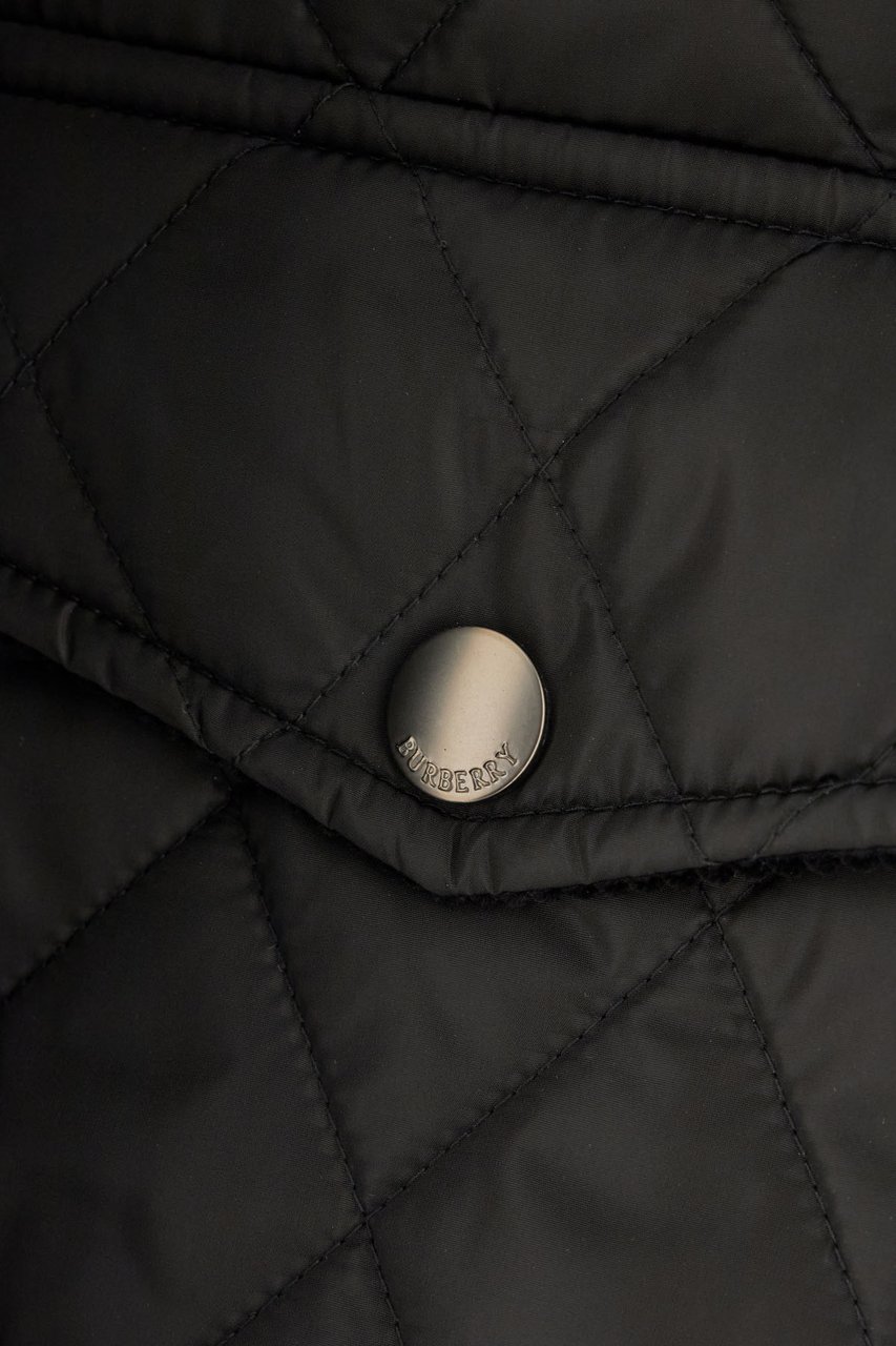Burberry Black nylon padded jacket Zwart