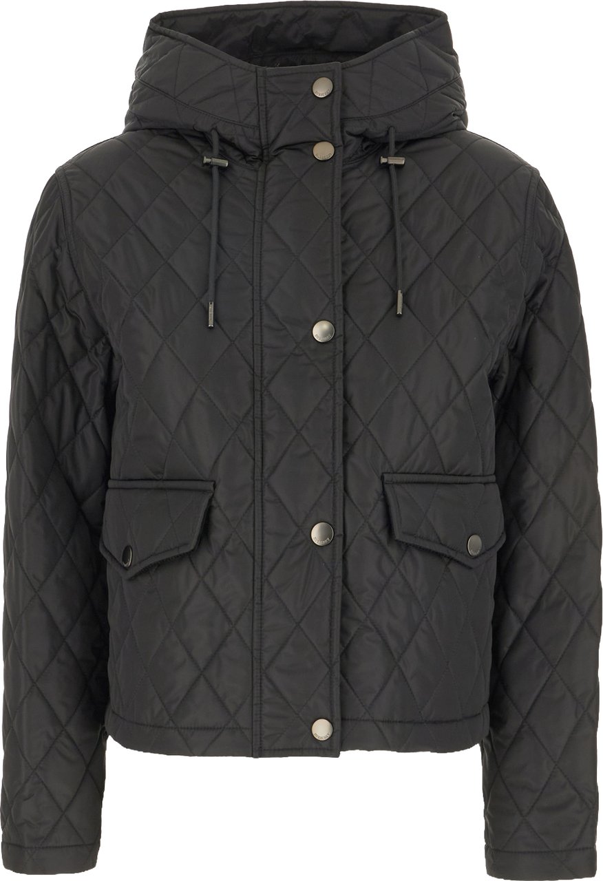 Burberry Black nylon padded jacket Zwart