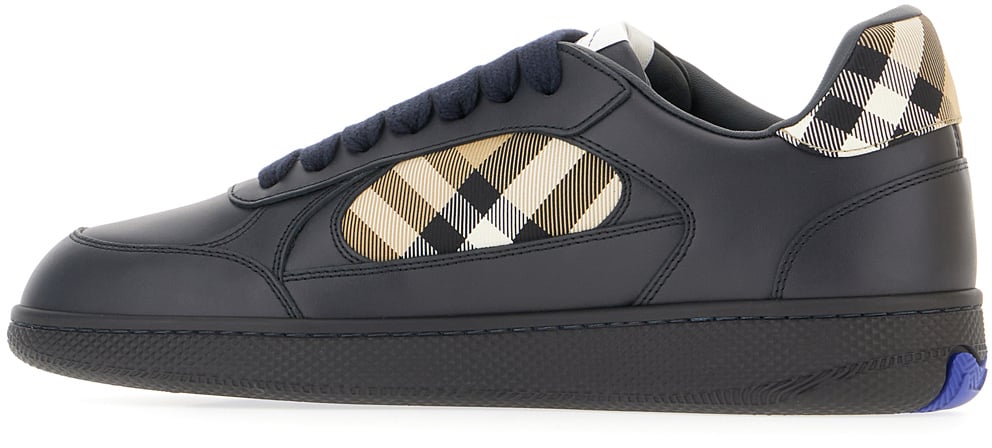 Burberry Burberry Midnight blue leather Terrence sneakers Blauw