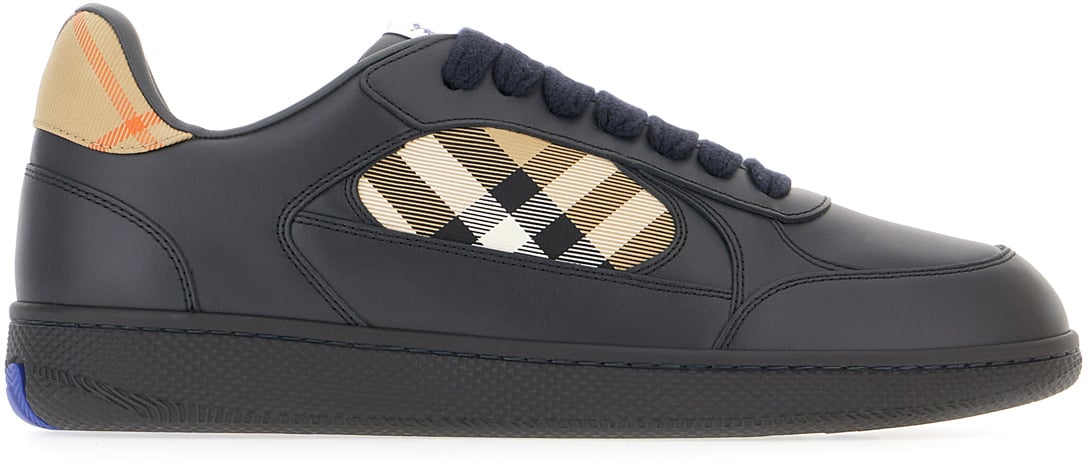 Burberry Burberry Midnight blue leather Terrence sneakers Blauw