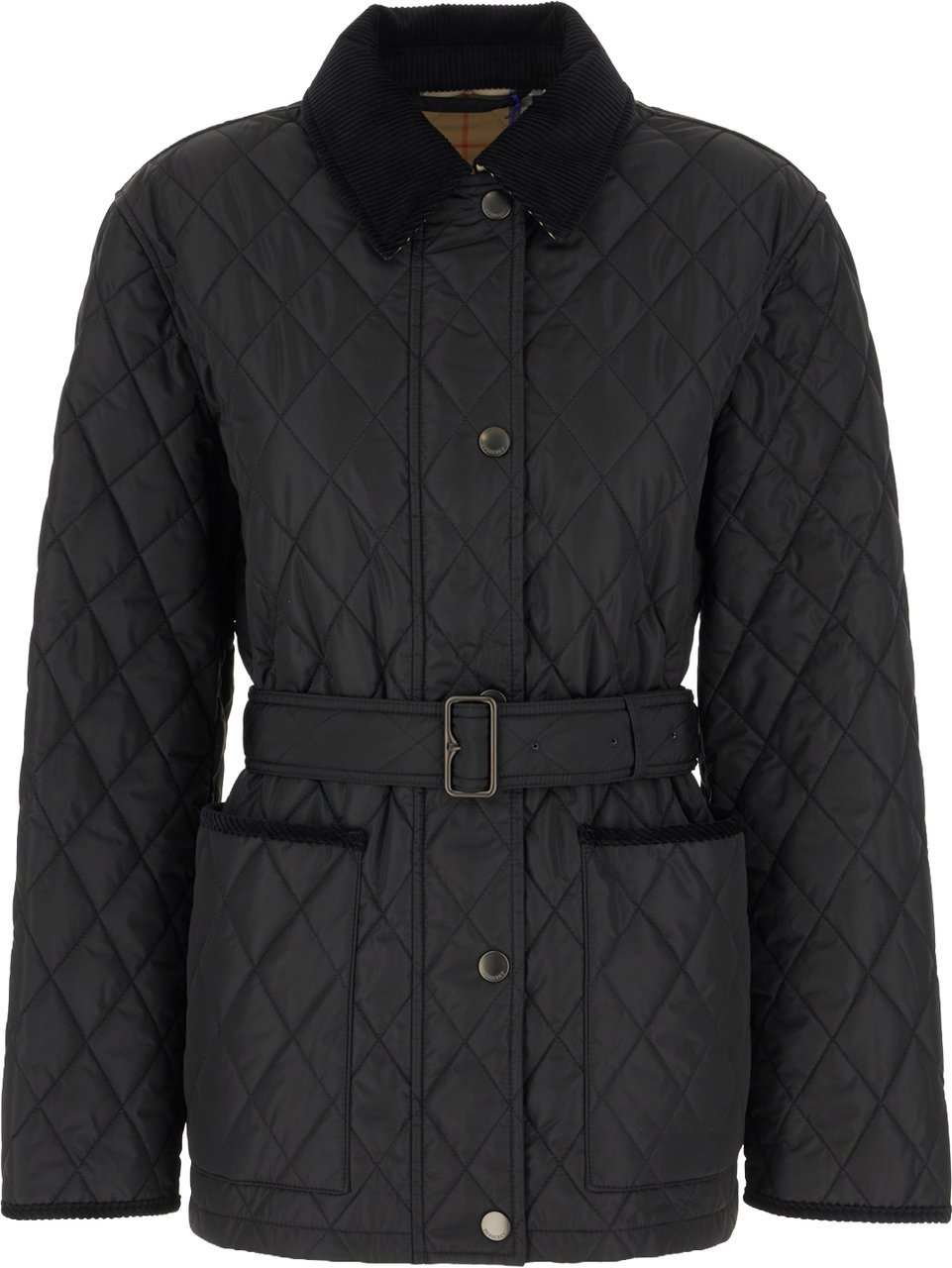Burberry Black nylon padded jacket Zwart