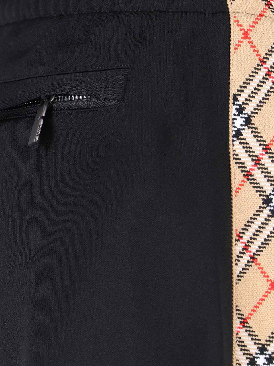 Burberry Black Cotton-Blend Logo Sweatpants Zwart