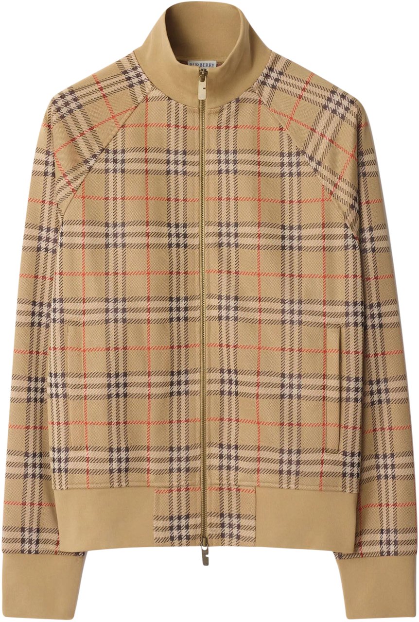 Burberry Check Track Jacket Beige