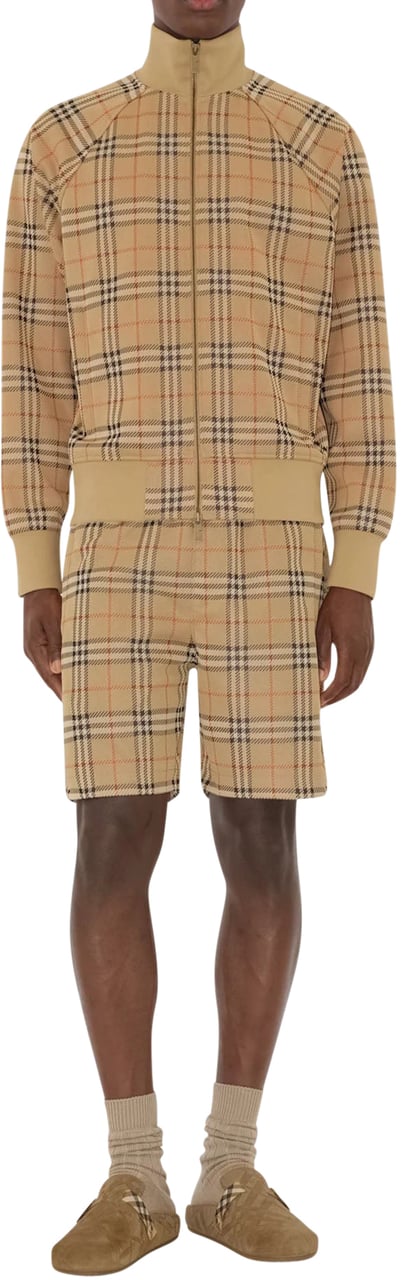 Burberry Check Track Jacket Beige