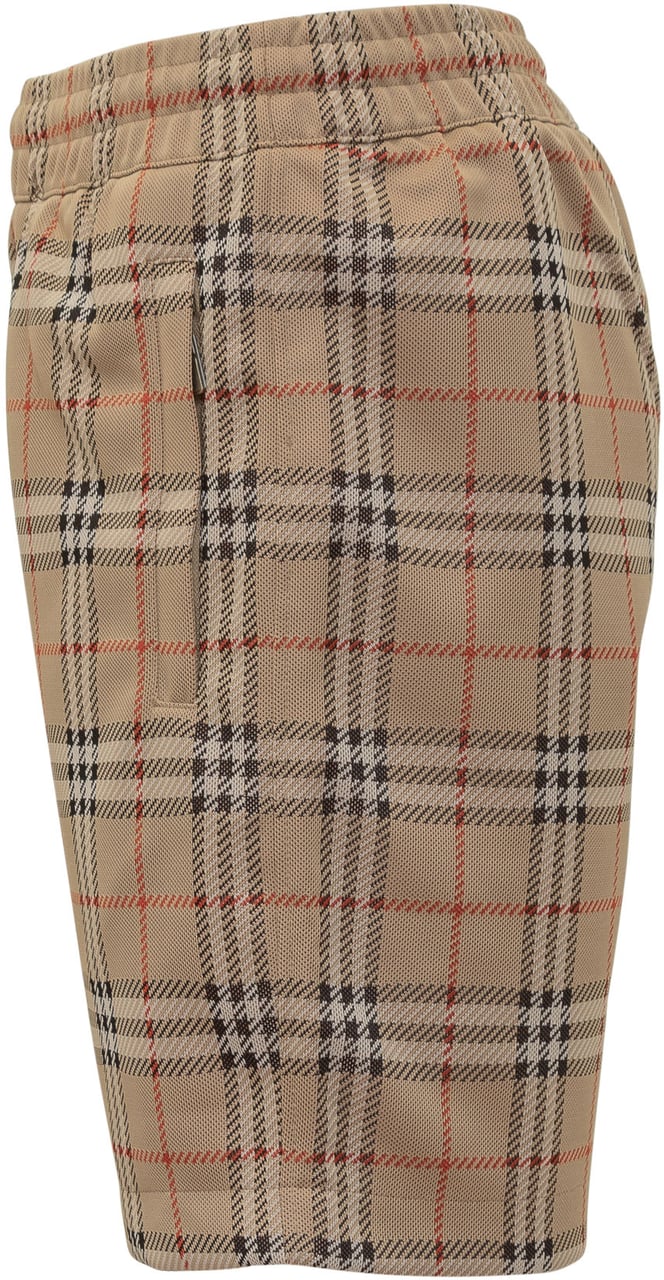 Burberry Burberry Shorts a Quadri Beige Uomo Beige