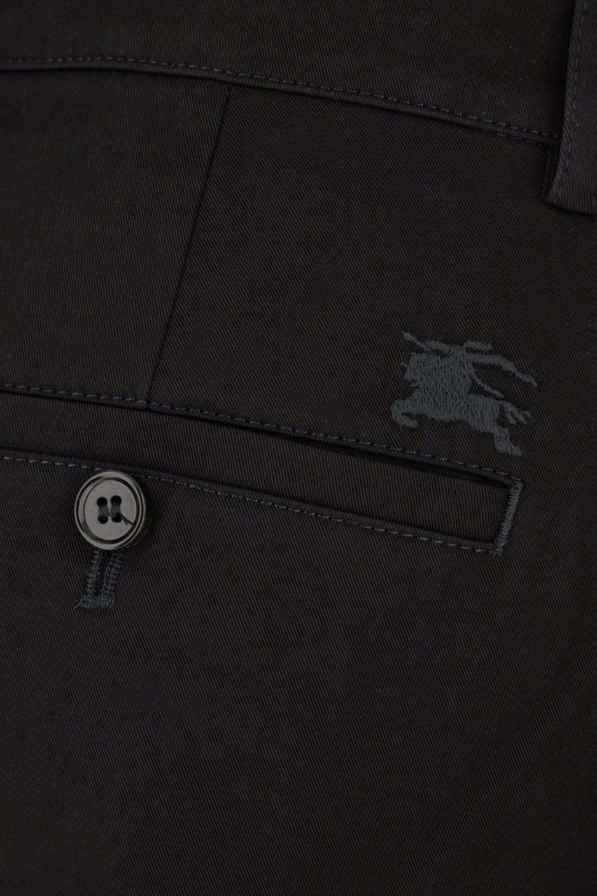 Burberry Burberry Black cotton pants Zwart