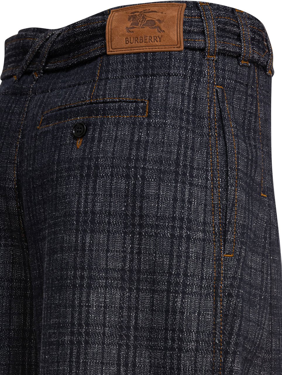 Burberry Check Denim Jeans Blauw