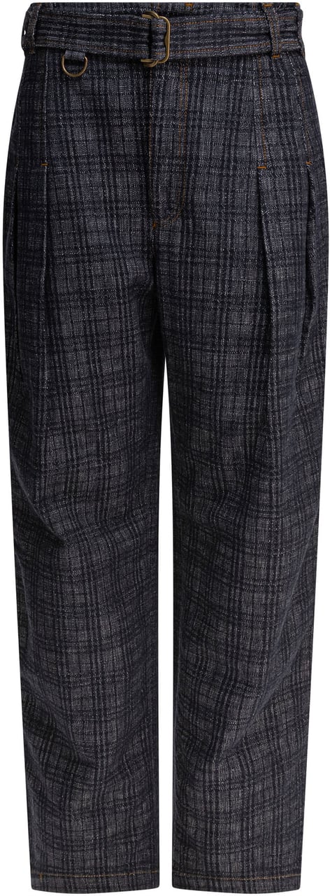 Burberry Check Denim Jeans Blauw