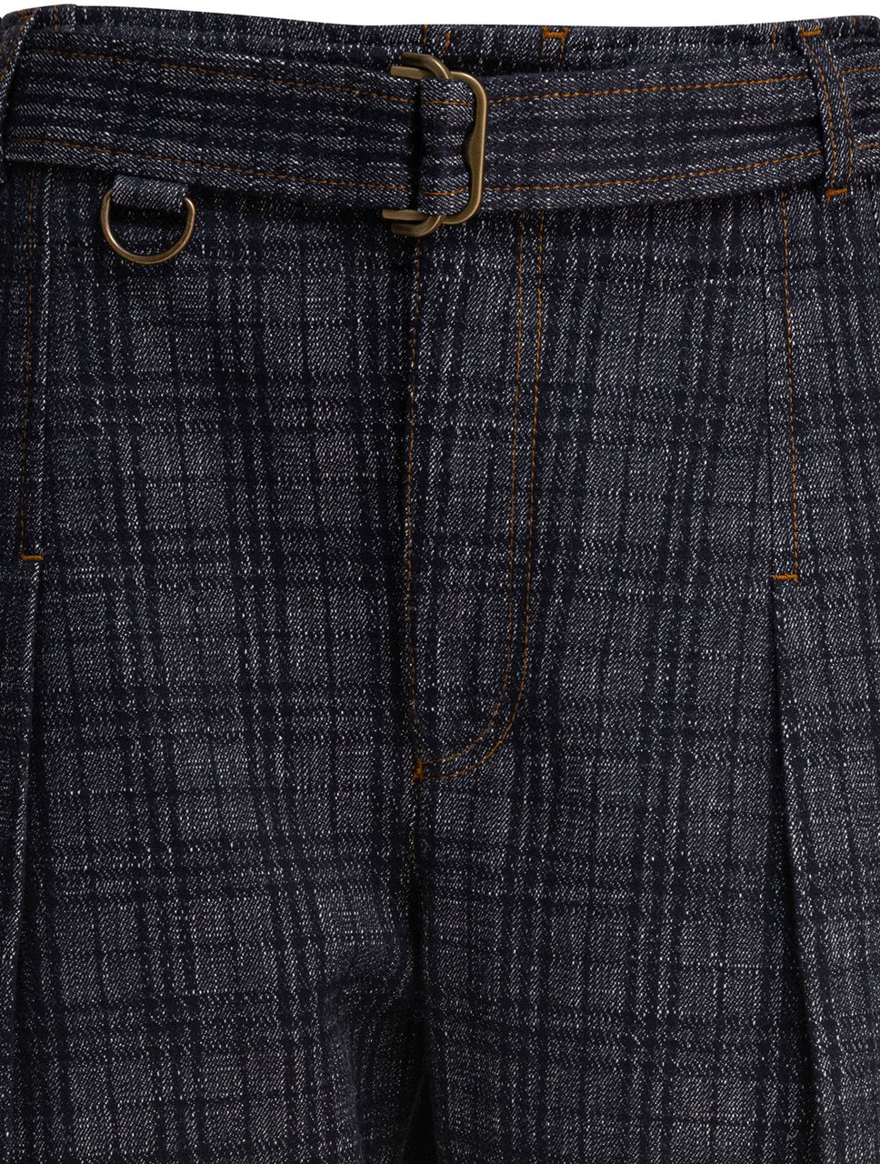 Burberry Check Denim Jeans Blauw