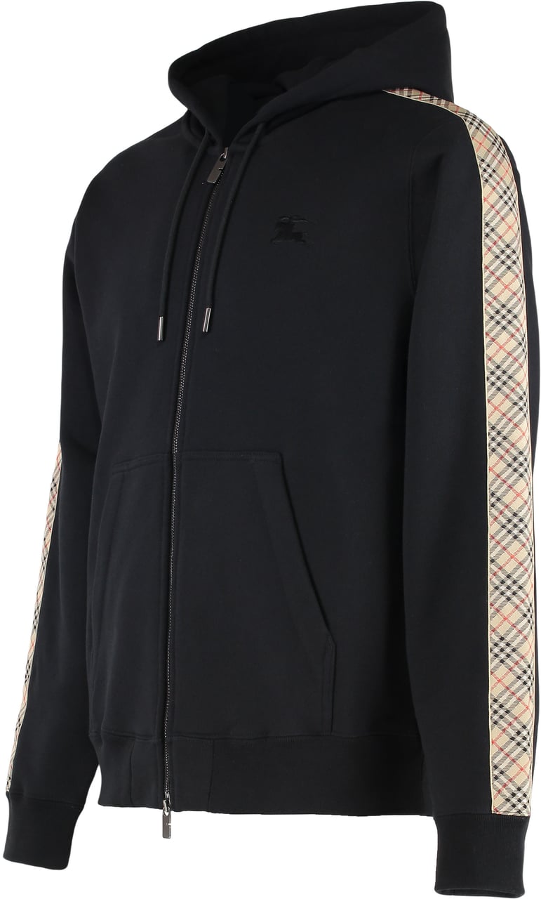 Burberry Full zip hoodie Zwart