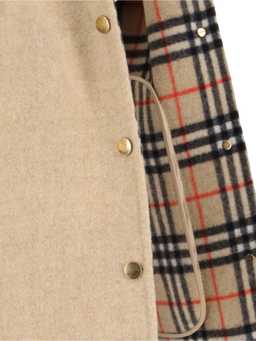 Burberry Virgin Wool Jacket – Beige Neutraal