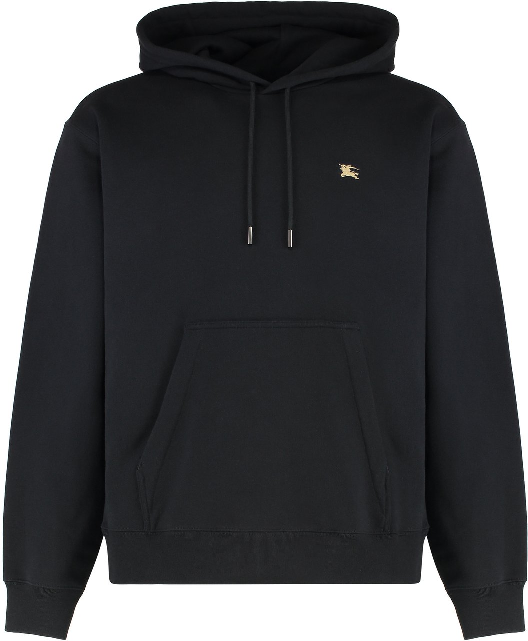 Burberry Logo cotton hoodie Zwart