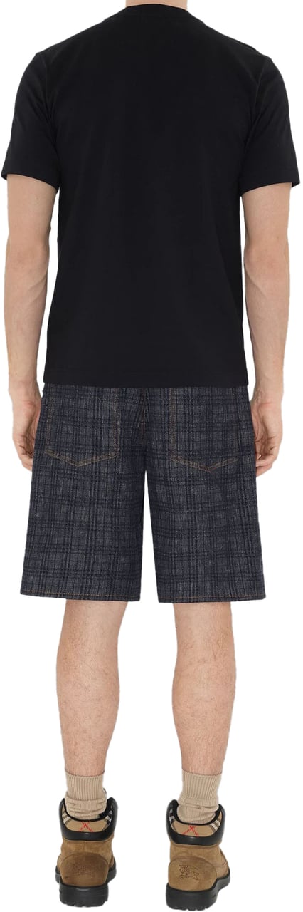 Burberry KNIGHT STAMP COTTON T-SHIRT Zwart