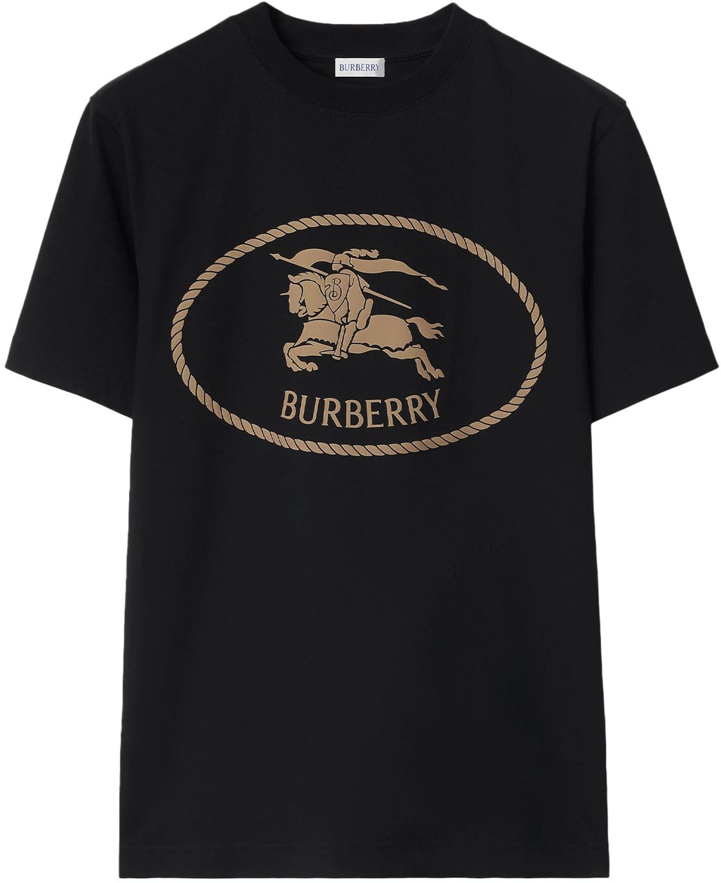 Burberry KNIGHT STAMP COTTON T-SHIRT Zwart