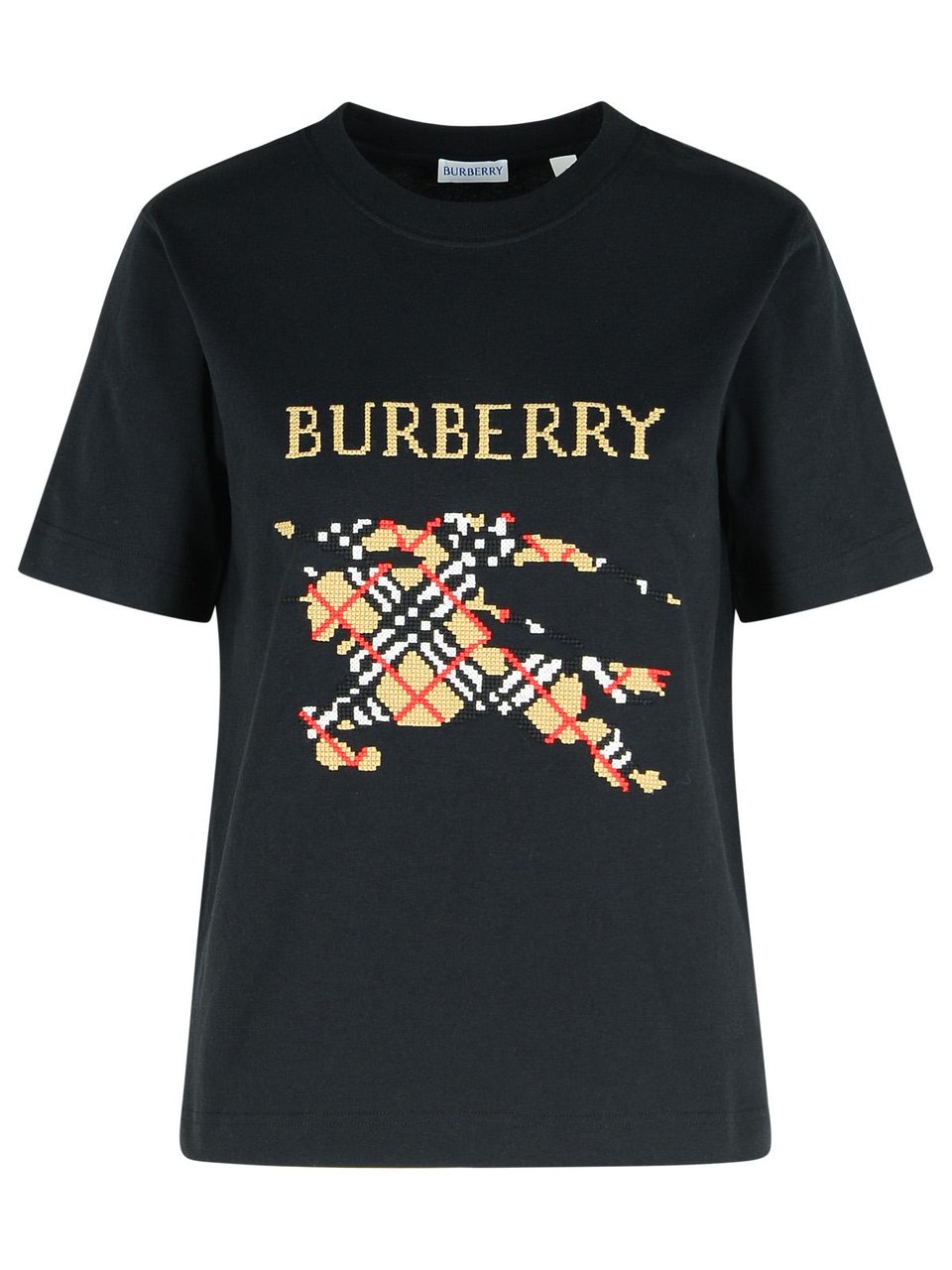 Burberry Frankie' Black Cotton T-Shirt Zwart