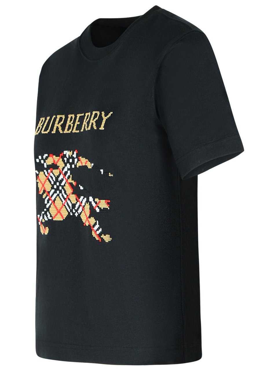 Burberry Frankie' Black Cotton T-Shirt Zwart