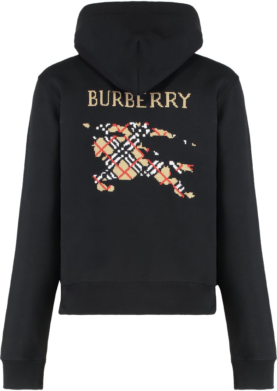 Burberry Cotton hoodie Zwart