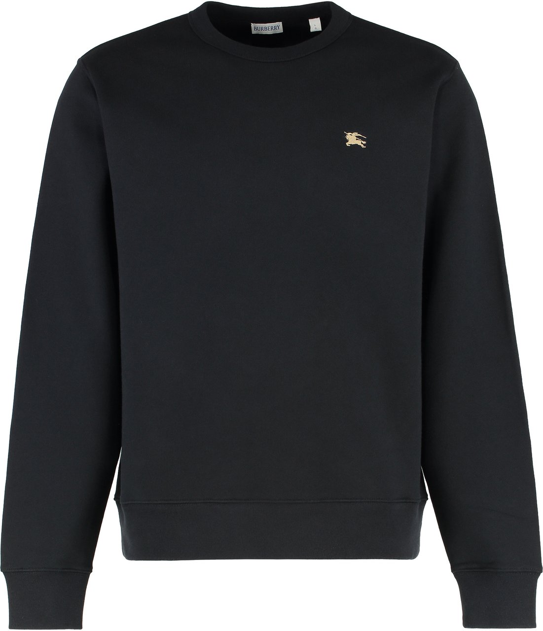 Burberry Logo detail cotton sweatshirt Zwart