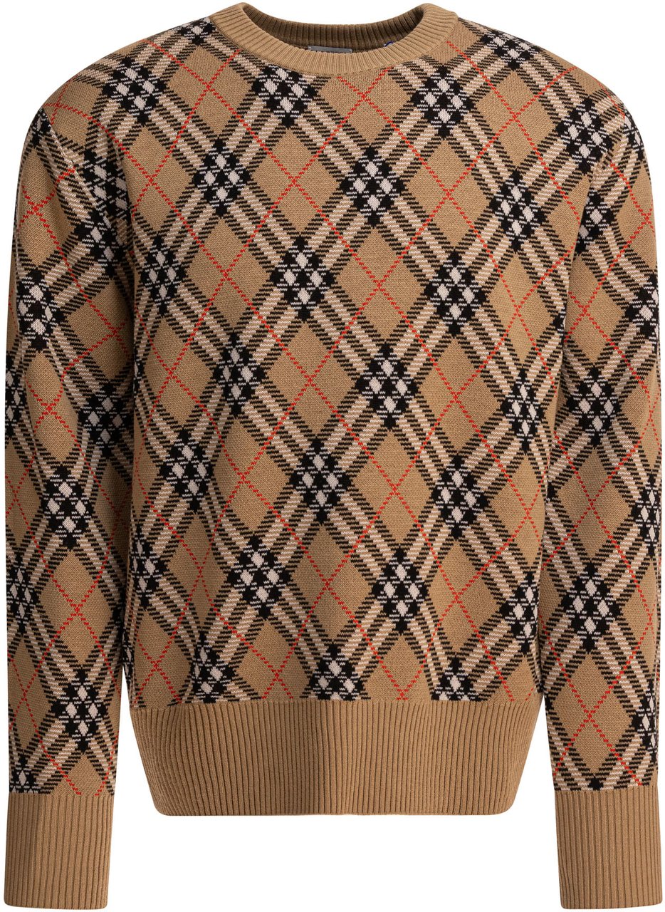 Burberry Wool blend crew neck sweater Beige