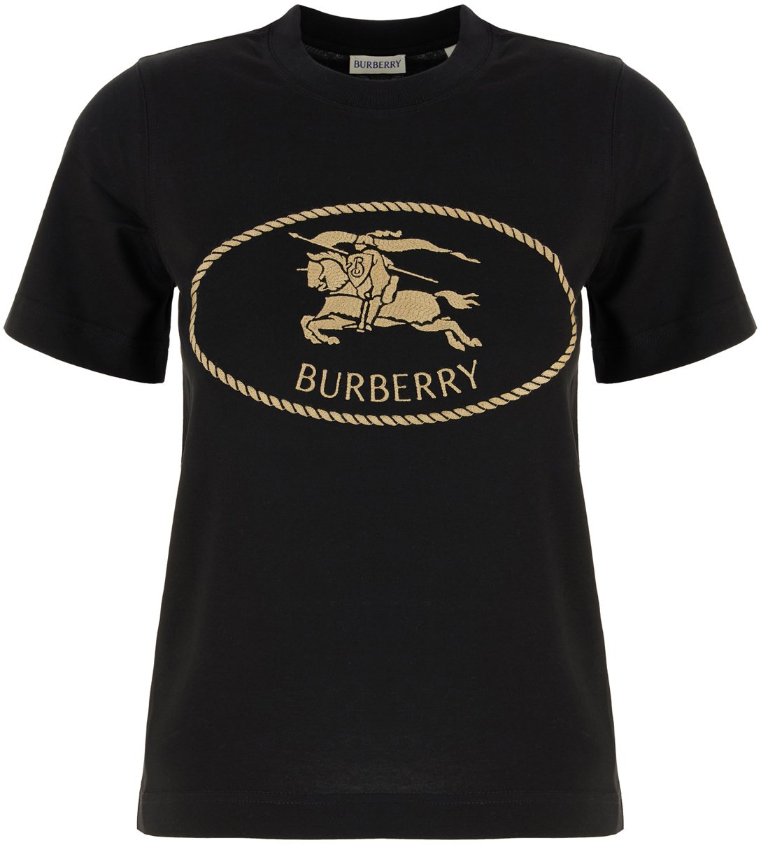 Burberry Black cotton t-shirt Zwart