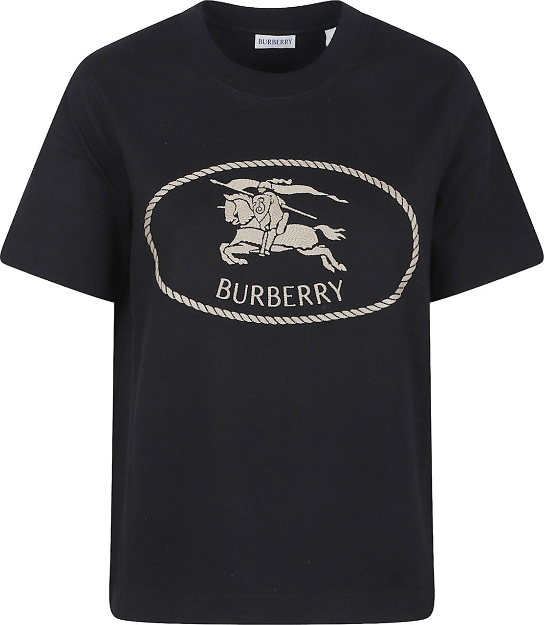 Burberry Pure Cotton T-Shirt Zwart